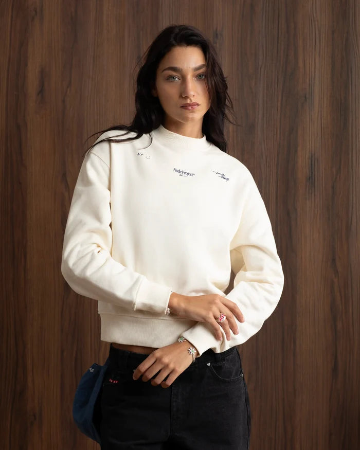 Global Soon Sweatshirt Marshmallow/Blue