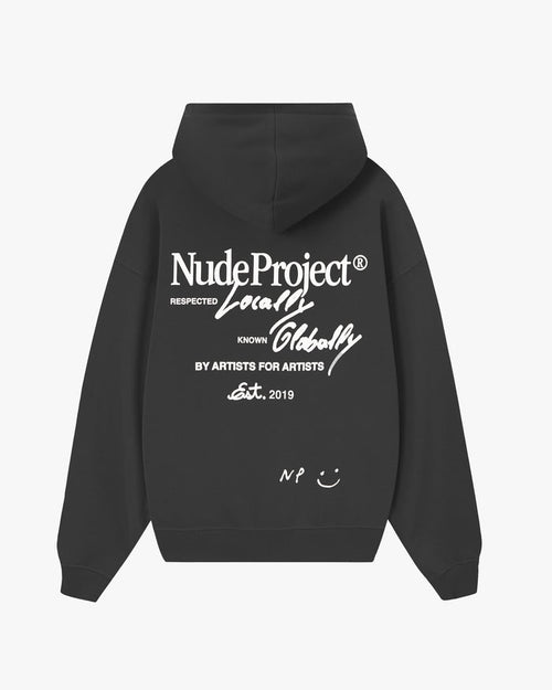 Global Soon Zip-Up Hoodie Ash