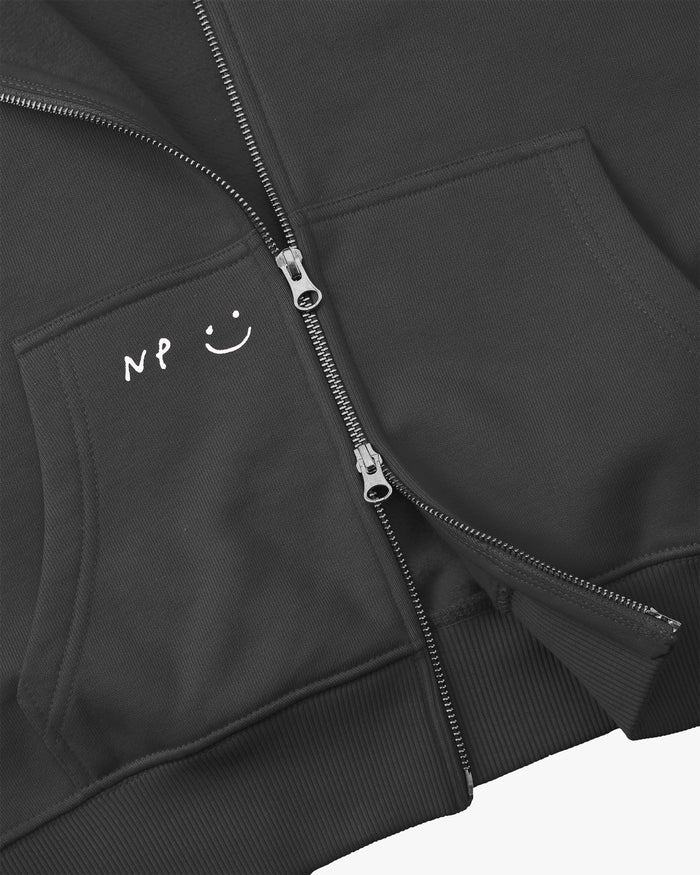 Global Soon Zip-Up Hoodie Ash