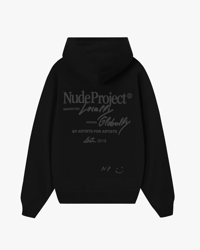 Global Soon Zip-Up Hoodie Black