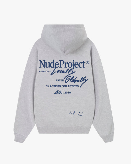 Global Soon Zip-Up Hoodie Grey