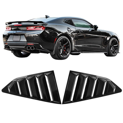 Gloss Black Window Louver Compatible With 2016-2024 Chevy Camaro Window Visor Guards Sun Shade Cover Rain Windshield Louvers Car Accessories