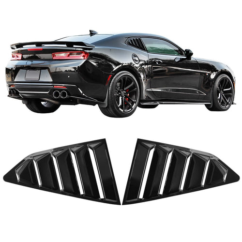 Gloss Black Window Louver Compatible With 2016-2024 Chevy Camaro Window Visor Guards Sun Shade Cover Rain Windshield Louvers Car Accessories