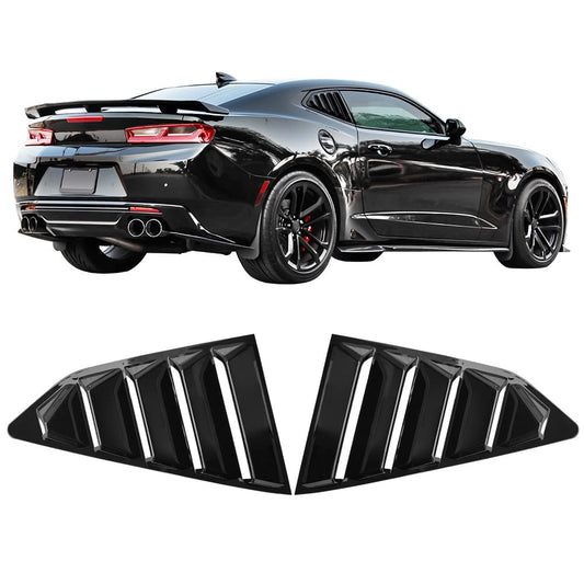 Gloss Black Window Louver Compatible With 2016-2024 Chevy Camaro Window Visor Guards Sun Shade Cover Rain Windshield Louvers Car Accessories