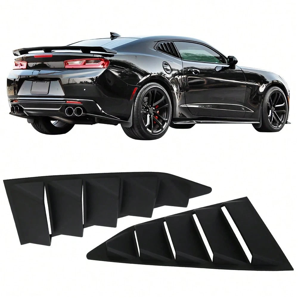 Gloss Black Window Louver Compatible With 2016-2024 Chevy Camaro Window Visor Guards Sun Shade Cover Rain Windshield Louvers Car Accessories