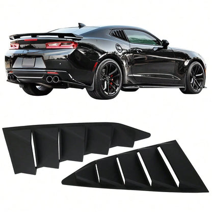 Gloss Black Window Louver Compatible With 2016-2024 Chevy Camaro Window Visor Guards Sun Shade Cover Rain Windshield Louvers Car Accessories