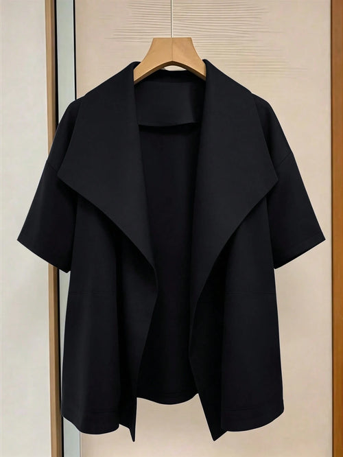 GlowEve CURVE Plus Size Women's Solid Color Versatile Thin Short Sleeve Jacket