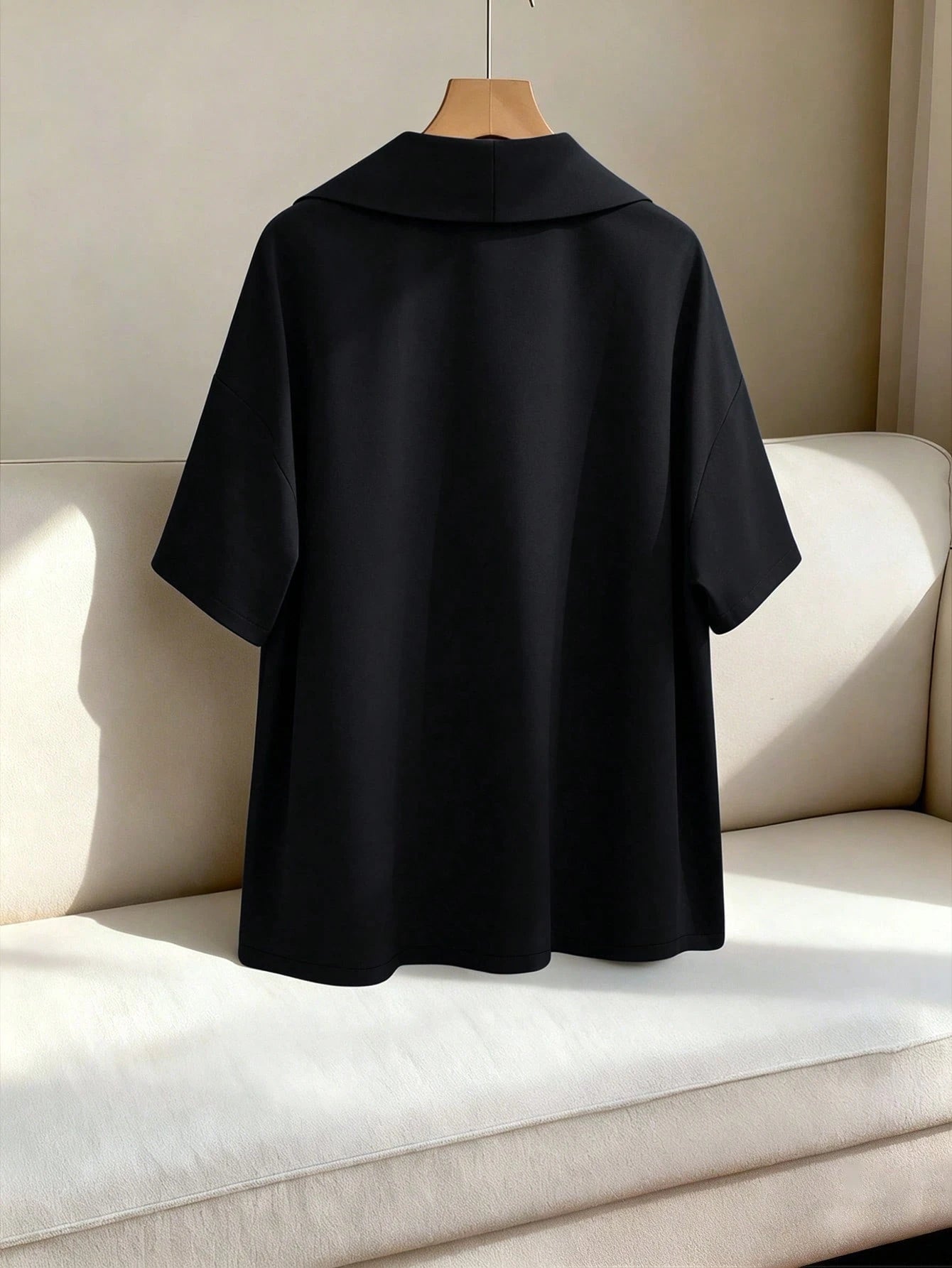 GlowEve CURVE Plus Size Women's Solid Color Versatile Thin Short Sleeve Jacket