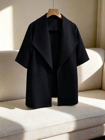 GlowEve CURVE Plus Size Women's Solid Color Versatile Thin Short Sleeve Jacket