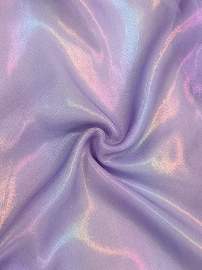 GlowEve Premium Iridescent Sheer Chiffon Tie-Front Casual Vacation Blouse For Women