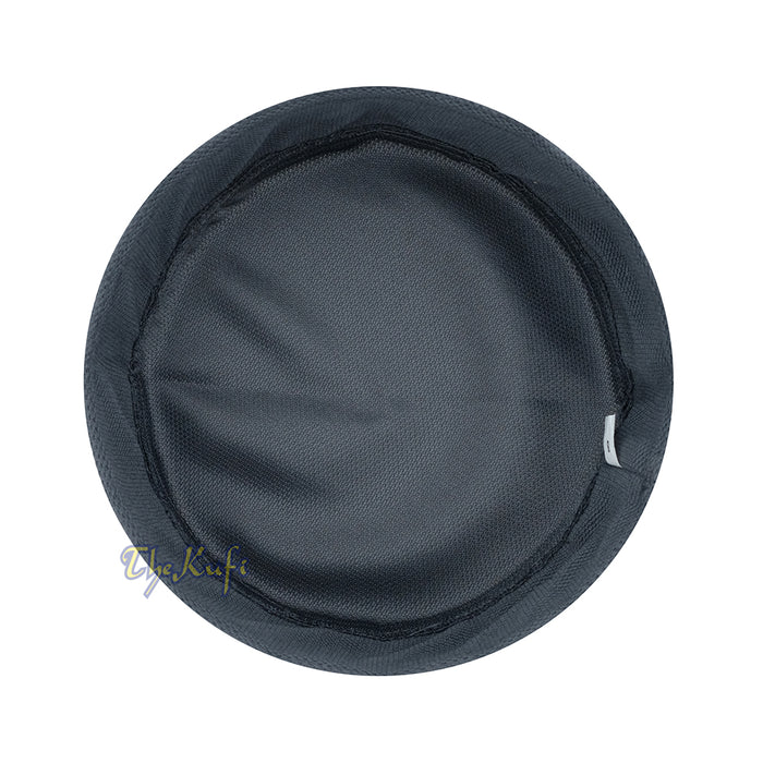 Gray Madun Vented Top Pliable Two-Color Round Kufi Hat