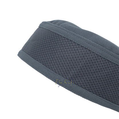 Gray Madun Vented Top Pliable Two-Color Round Kufi Hat