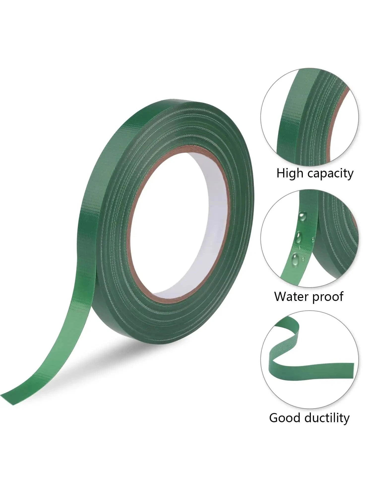 Green Floral Tape High Quality Waterproof Floral Tape Flower Tape For Bouquet Stem Wrapping And Floral Crafts Flower Arrangements Supplies For Bouquet Stem Wrap 6mm 12mm 30yards