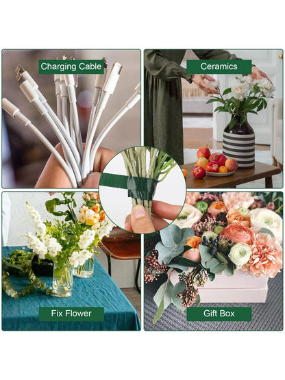 Green Floral Tape High Quality Waterproof Floral Tape Flower Tape For Bouquet Stem Wrapping And Floral Crafts Flower Arrangements Supplies For Bouquet Stem Wrap 6mm 12mm 30yards