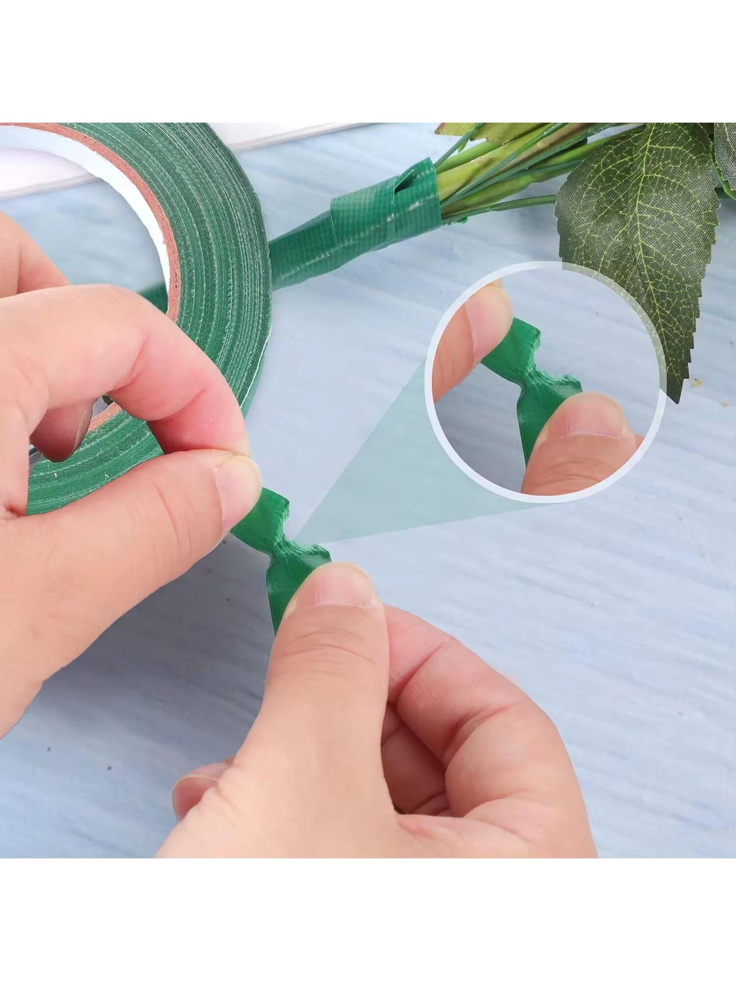 Green Floral Tape High Quality Waterproof Floral Tape Flower Tape For Bouquet Stem Wrapping And Floral Crafts Flower Arrangements Supplies For Bouquet Stem Wrap 6mm 12mm 30yards
