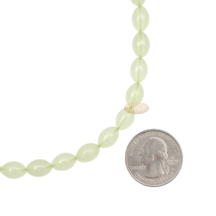 Green Glow-In-The-Dark Plastic Tasbih - 12x9 mm Prayer Beads Subha