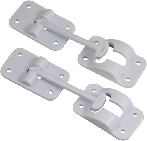 H. Bowes 2 Pack: RV T-Style Door Holder Catch 3-1/2" For Latch Holder Camper Trailer Cargo Hatch White