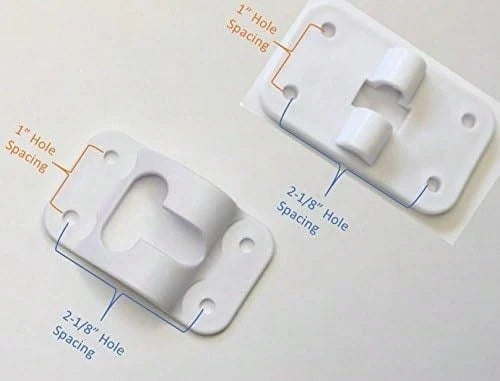 H. Bowes 2 Pack: RV T-Style Door Holder Catch 3-1/2" For Latch Holder Camper Trailer Cargo Hatch White