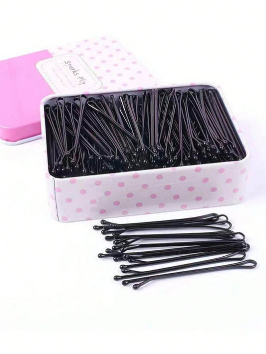 Hair Bun Styling Tools Black Hair Clips Flat Clips No Packaging Box 50pcs Random Styles