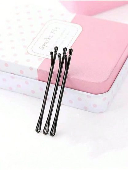 Hair Bun Styling Tools Black Hair Clips Flat Clips No Packaging Box 50pcs Random Styles