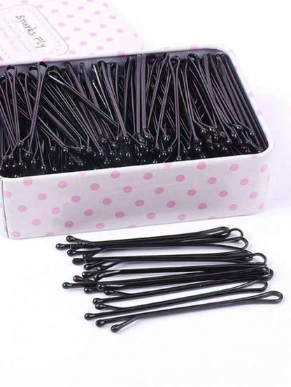 Hair Bun Styling Tools Black Hair Clips Flat Clips No Packaging Box 50pcs Random Styles