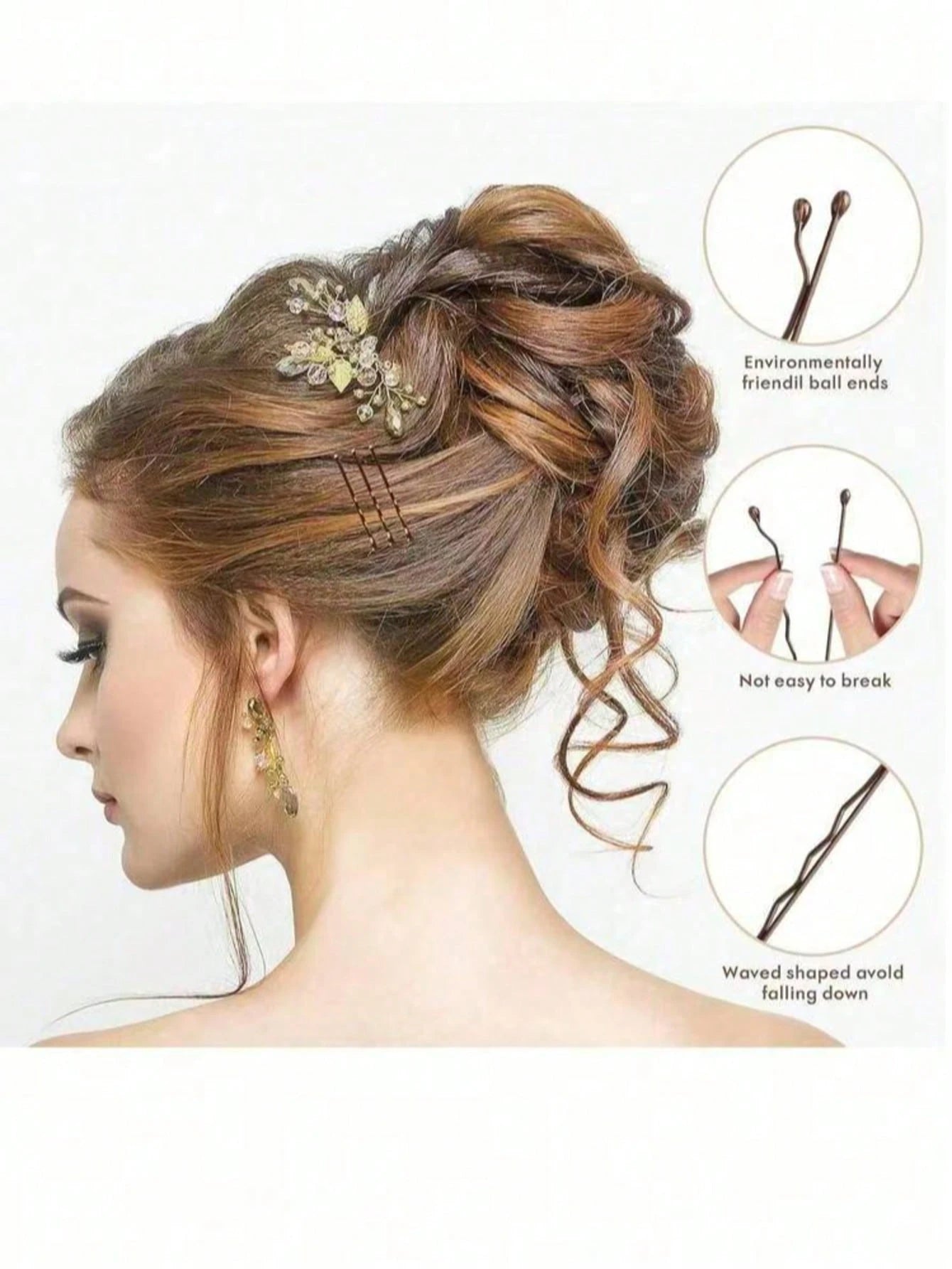 Hair Bun Styling Tools Black Hair Clips Flat Clips No Packaging Box 50pcs Random Styles
