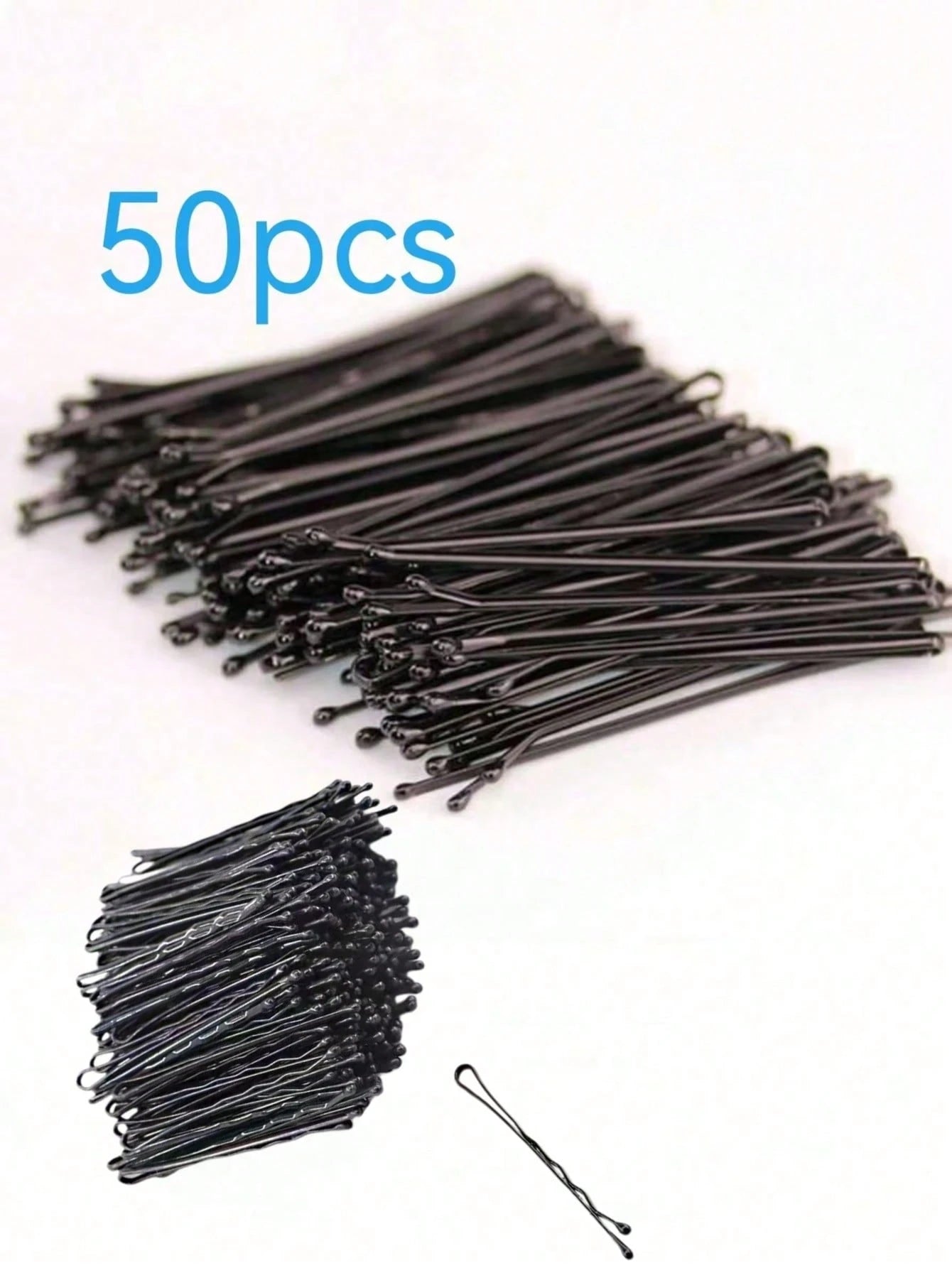 Hair Bun Styling Tools Black Hair Clips Flat Clips No Packaging Box 50pcs Random Styles