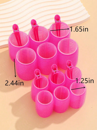 Hair Rollers With Clips, Self-Gripping Curler Suitable For Long/Medium/Short Hair And Bangs, DIY Hair Curling Tool (Includes 12pcs Large Roller Tubes + 6pcs Clips)