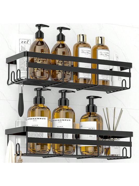 Halloween Decorations, Shower Caddies 2 Pack- Adhesive Hanging Shower Shelf- Bathroom Organizers And Storage, No Drilling Stainless Shower Shelves For Home Decor, Bathroom Accessories