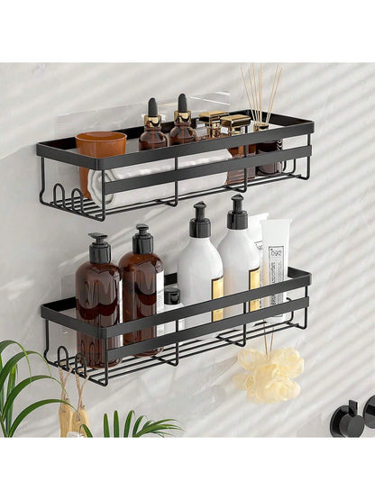 Halloween Decorations, Shower Caddies 2 Pack- Adhesive Hanging Shower Shelf- Bathroom Organizers And Storage, No Drilling Stainless Shower Shelves For Home Decor, Bathroom Accessories
