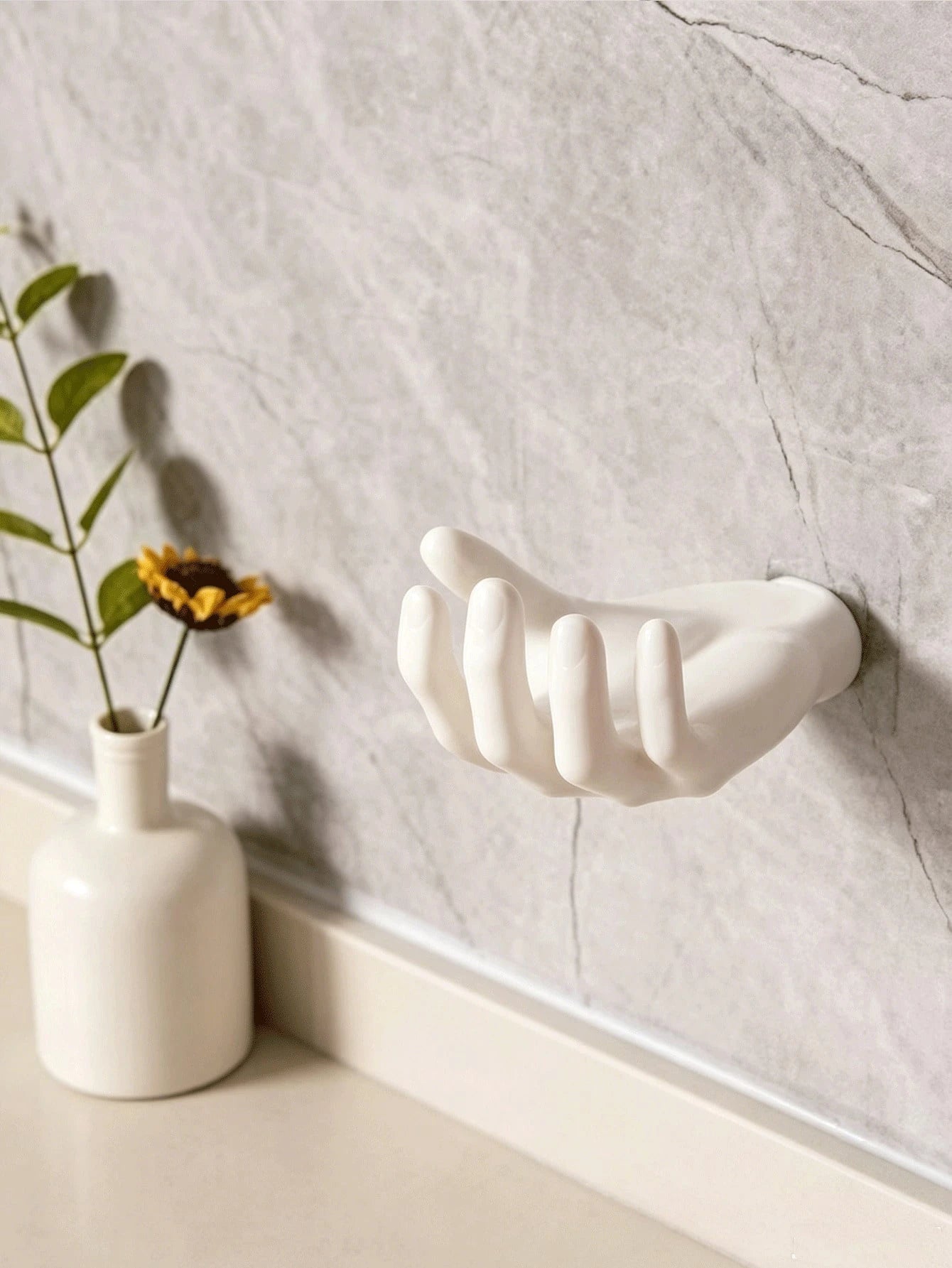 Hand-Shaped Storage Rack, Creative Palm Design Wall-Mounted Jewelry Organizer, Soap Dish, Suitable For Bathroom, Bedroom, Vanity, Back To School And Halloween