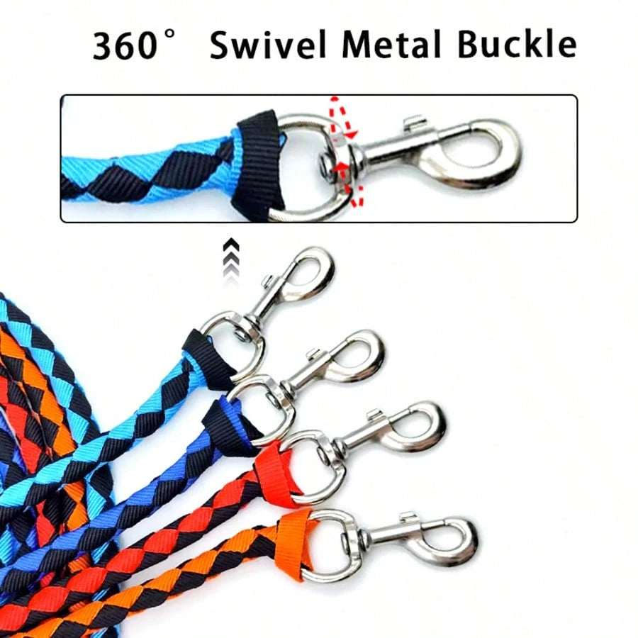 Hand-Woven Nylon Horse Lead Rope, Wear-Resistant Anti-Pulling Equestrian Lead Rope, Outdoor Ranch Horse Tie Training Rope, Heavy-Duty Soft Rope Training Lead Rope, Suitable For Equestrian Riding Train