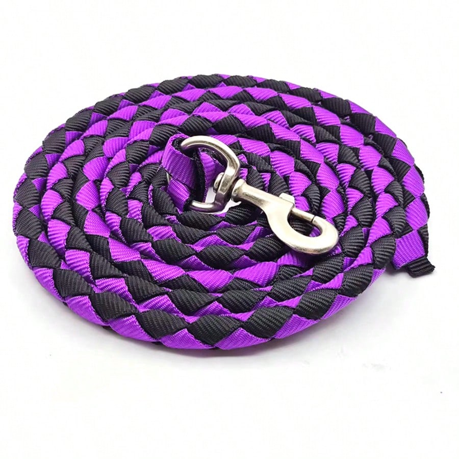 Hand-Woven Nylon Horse Lead Rope, Wear-Resistant Anti-Pulling Equestrian Lead Rope, Outdoor Ranch Horse Tie Training Rope, Heavy-Duty Soft Rope Training Lead Rope, Suitable For Equestrian Riding Train