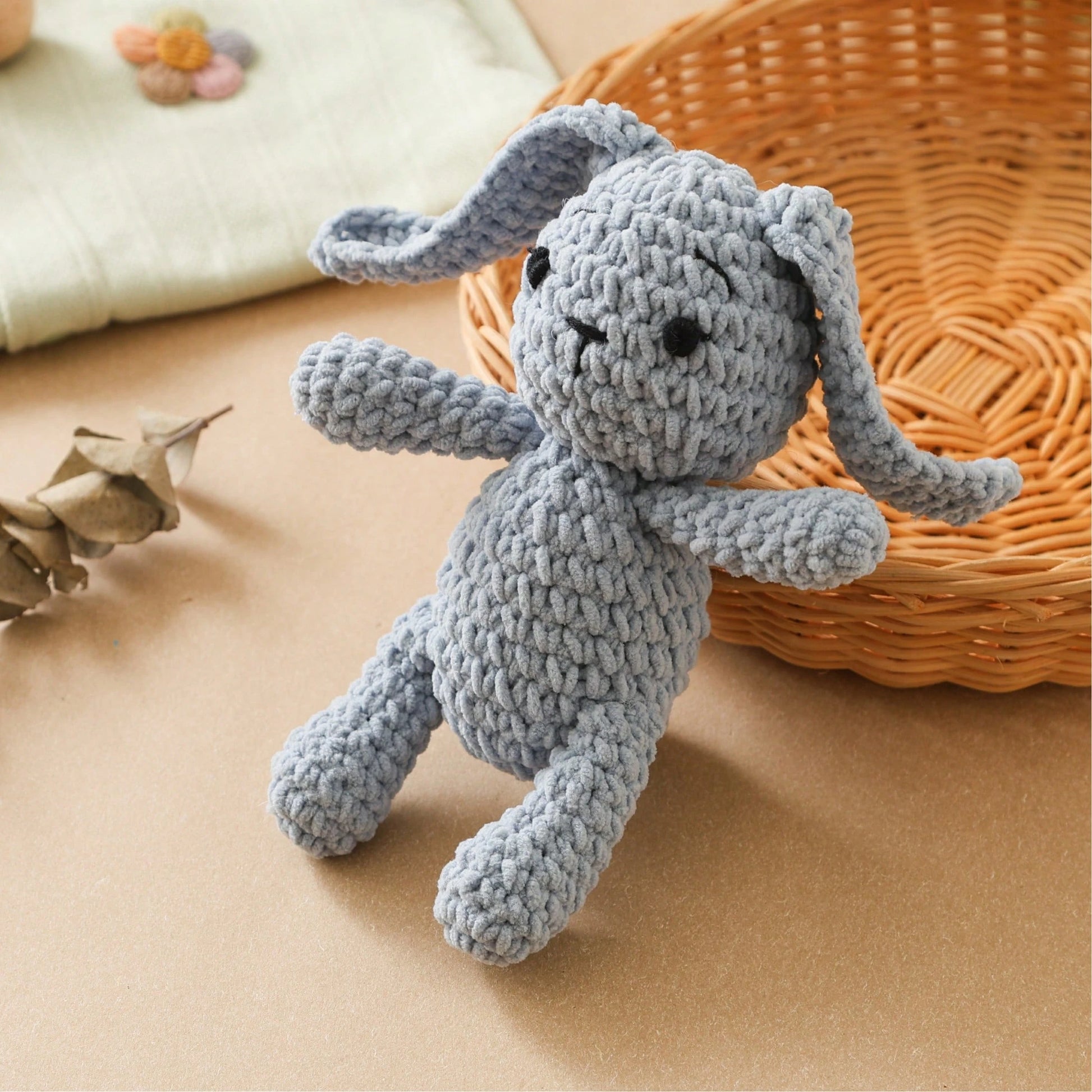 Handmade Crocheted Rabbit, Baby Rattle Toy, 3D Adorable Design, Detailed, Attracts Baby's Attention, Trains Baby's Hearing, Perfect Birthday, Halloween, Christmas Gift For Baby