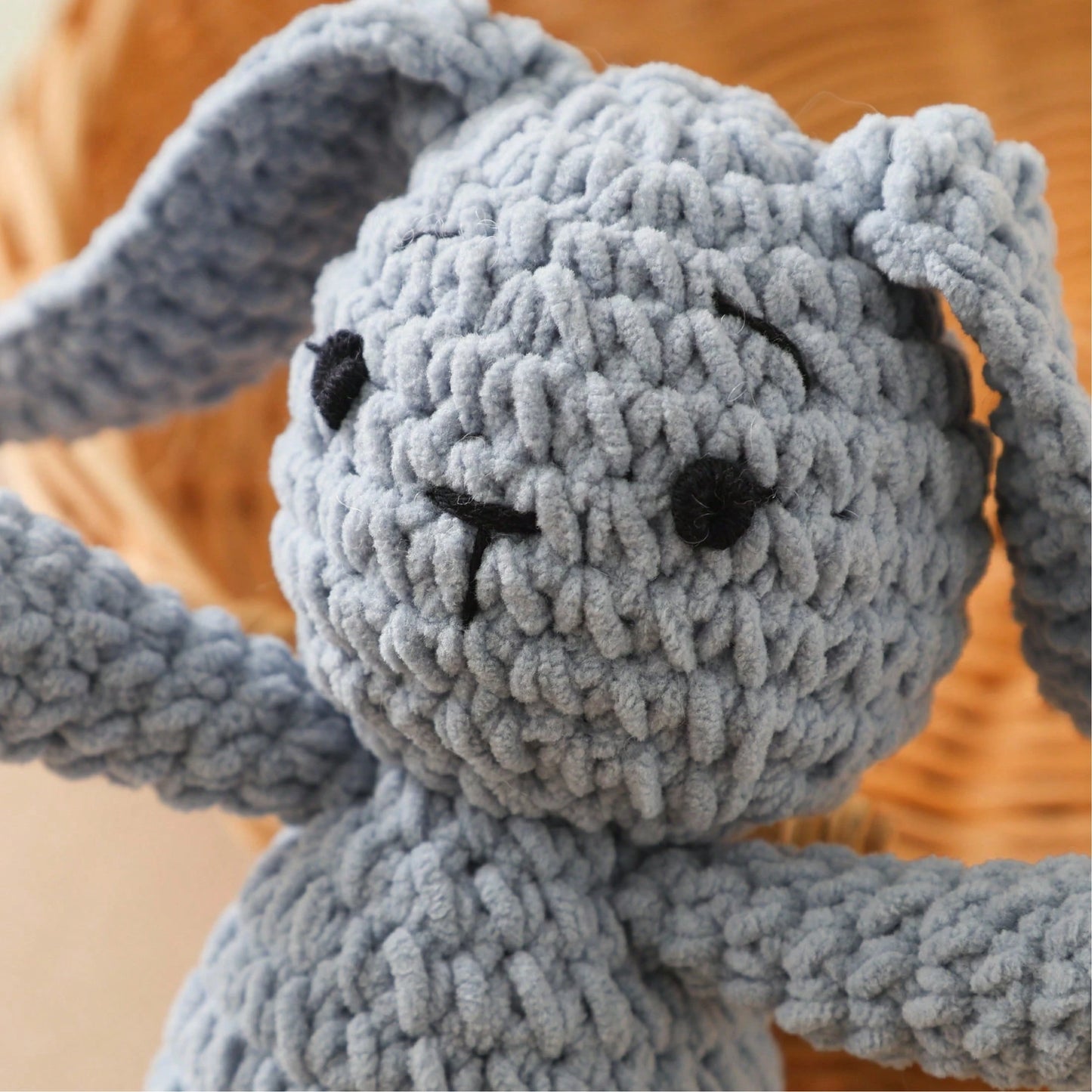 Handmade Crocheted Rabbit, Baby Rattle Toy, 3D Adorable Design, Detailed, Attracts Baby's Attention, Trains Baby's Hearing, Perfect Birthday, Halloween, Christmas Gift For Baby