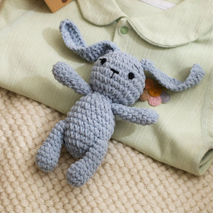 Handmade Crocheted Rabbit, Baby Rattle Toy, 3D Adorable Design, Detailed, Attracts Baby's Attention, Trains Baby's Hearing, Perfect Birthday, Halloween, Christmas Gift For Baby