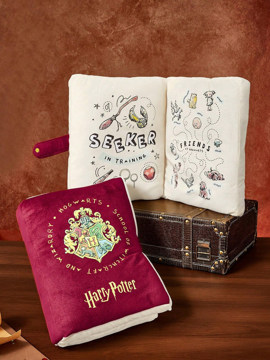 HARRY POTTER X 1Pc Book Throw Pillow, Plot Printing, Schoolbag Shape, Suitable For Sofa, Room, Car, Soft Pillow, Throw Pillow