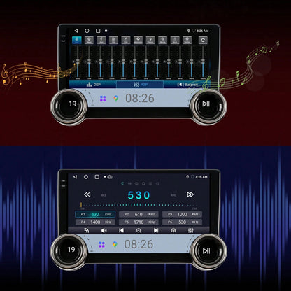 Haudio 10'' Double Din Car Android Player, HD Screen Car Stereo With CarPlay & For Android Auto & Mirror Link, Support Steering Wheel Control, EQ Effects, And Rear View Camera For Cars, For Christmas