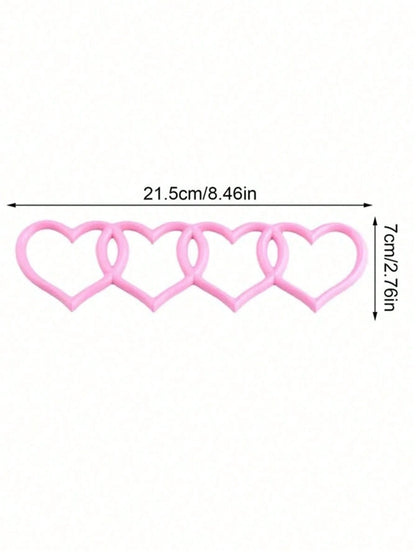 Heart-Shaped 3D Sticker For Car Decoration, Storage Box Decoration In The Car Compartment, Car Heart-Shaped Logo Label On The Rear Of The Trunk, Badge Sticker 1 Piece