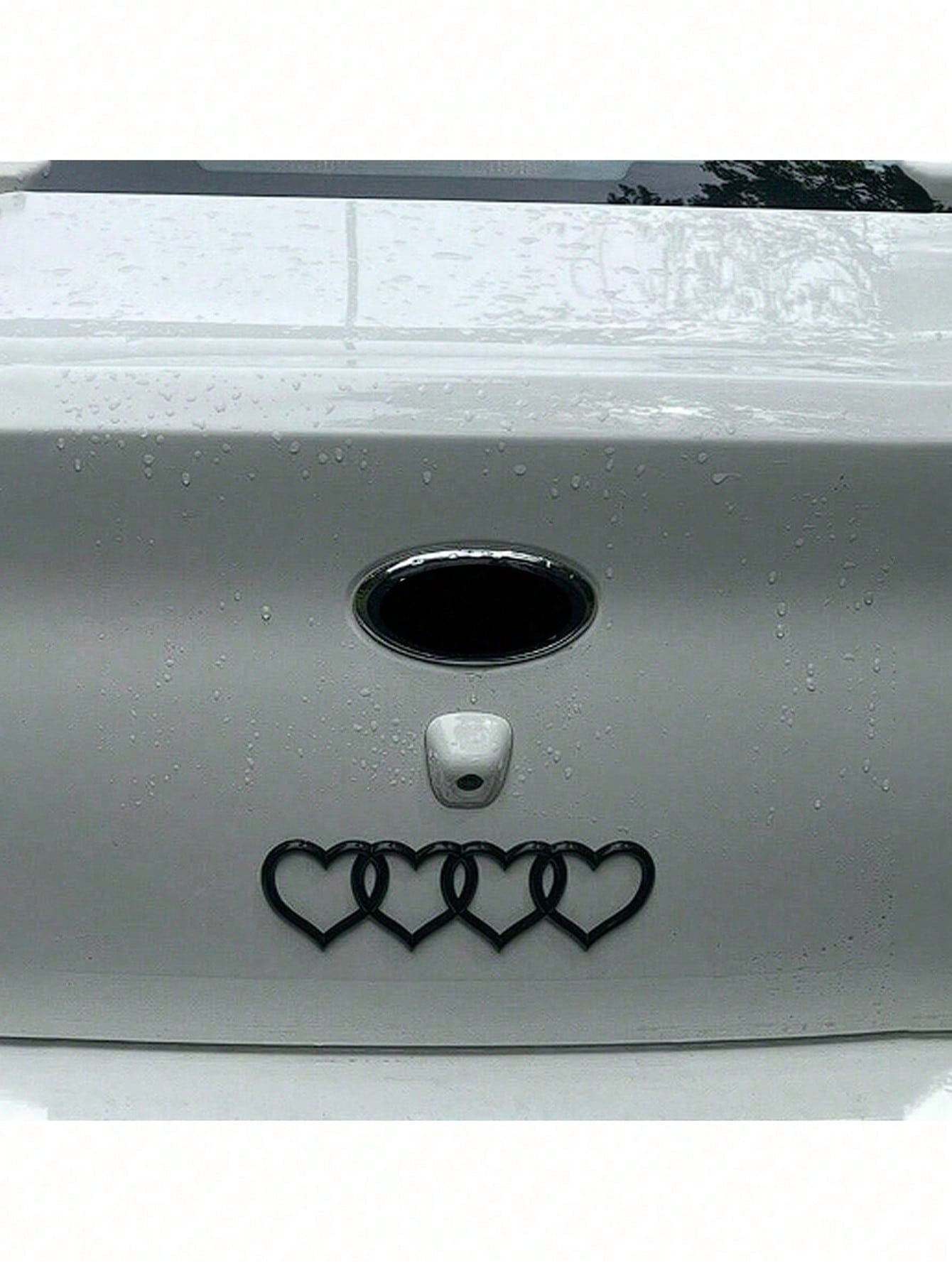 Heart-Shaped 3D Sticker For Car Decoration, Storage Box Decoration In The Car Compartment, Car Heart-Shaped Logo Label On The Rear Of The Trunk, Badge Sticker 1 Piece