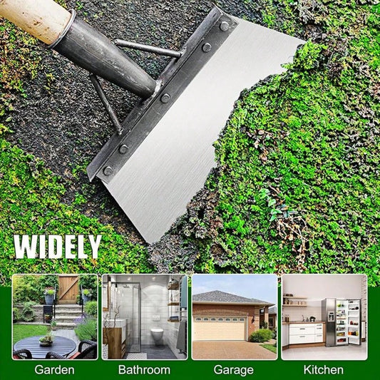 Heavy-Duty Manganese Steel Shovel Head| Multi-Functional Flat Blade For Digging, Weeding, Trimming, And Snow Shoveling| Lawn And Garden Replacement Tool (Handle Not Included) + Stainless Steel Garde