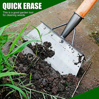 Heavy-Duty Manganese Steel Shovel Head| Multi-Functional Flat Blade For Digging, Weeding, Trimming, And Snow Shoveling| Lawn And Garden Replacement Tool (Handle Not Included) + Stainless Steel Garde