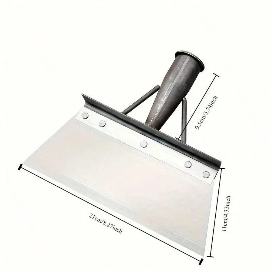 Heavy-Duty Manganese Steel Shovel Head| Multi-Functional Flat Blade For Digging, Weeding, Trimming, And Snow Shoveling| Lawn And Garden Replacement Tool (Handle Not Included) + Stainless Steel Garde