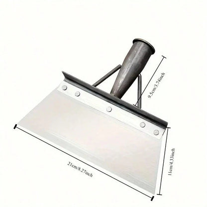 Heavy-Duty Manganese Steel Shovel Head| Multi-Functional Flat Blade For Digging, Weeding, Trimming, And Snow Shoveling| Lawn And Garden Replacement Tool (Handle Not Included) + Stainless Steel Garde