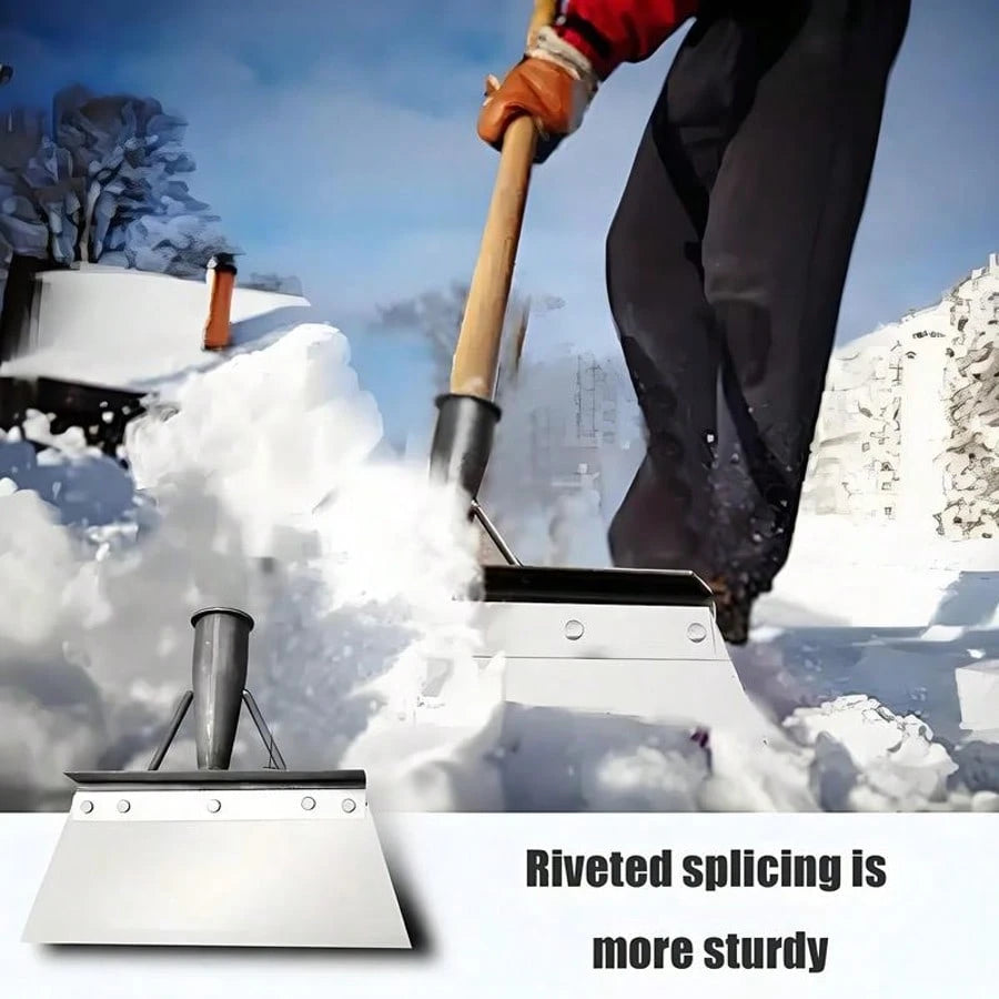 Heavy-Duty Manganese Steel Shovel Head| Multi-Functional Flat Blade For Digging, Weeding, Trimming, And Snow Shoveling| Lawn And Garden Replacement Tool (Handle Not Included) + Stainless Steel Garde