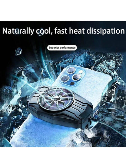 High Airflow Phone Cooler With USB Cable, Suitable For Various Sizes Of Phones, Reduces Phone Lag, Clip-On Design, Low Weight, Low Noise For Mute Game E-Sports Gaming Accessories