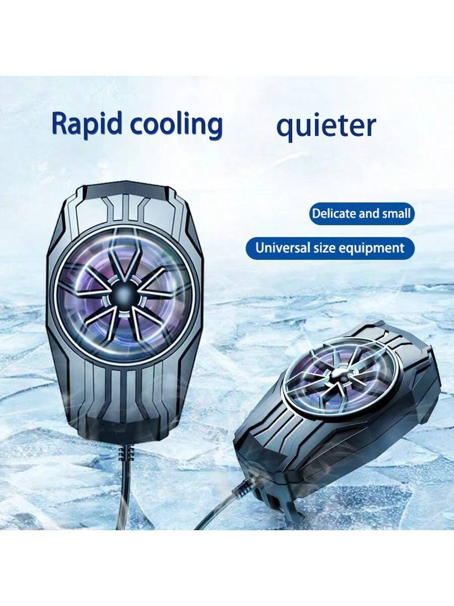 High Airflow Phone Cooler With USB Cable, Suitable For Various Sizes Of Phones, Reduces Phone Lag, Clip-On Design, Low Weight, Low Noise For Mute Game E-Sports Gaming Accessories