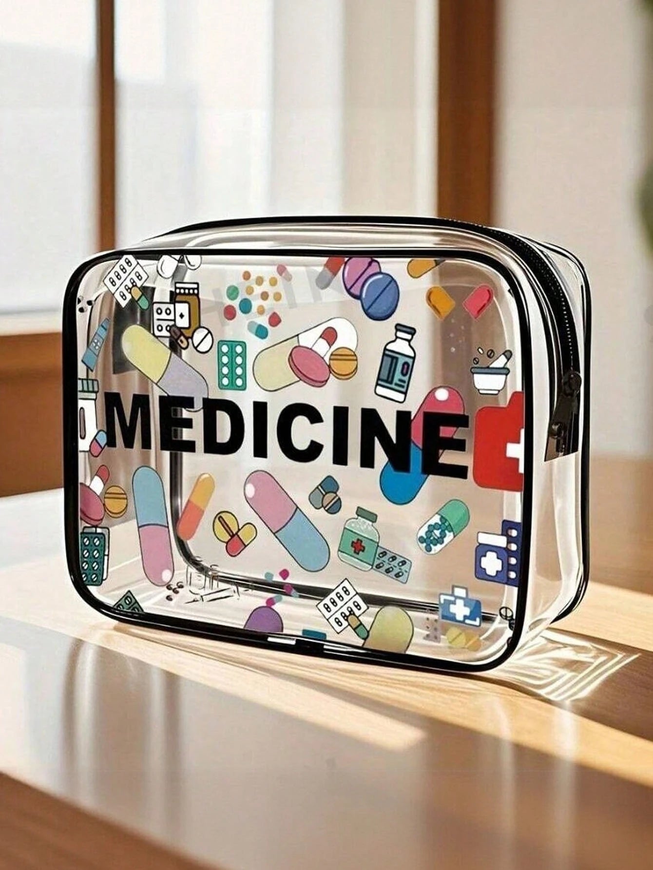 High-Quality PVC Zipper Cosmetic Bag, Suitable For Girls- Large Capacity, Lightweight Travel Organizer Pouch, Easy To Wipe Clean And Non-Fading, Suitable For Daily Use And Travel, Can Be Used As A To