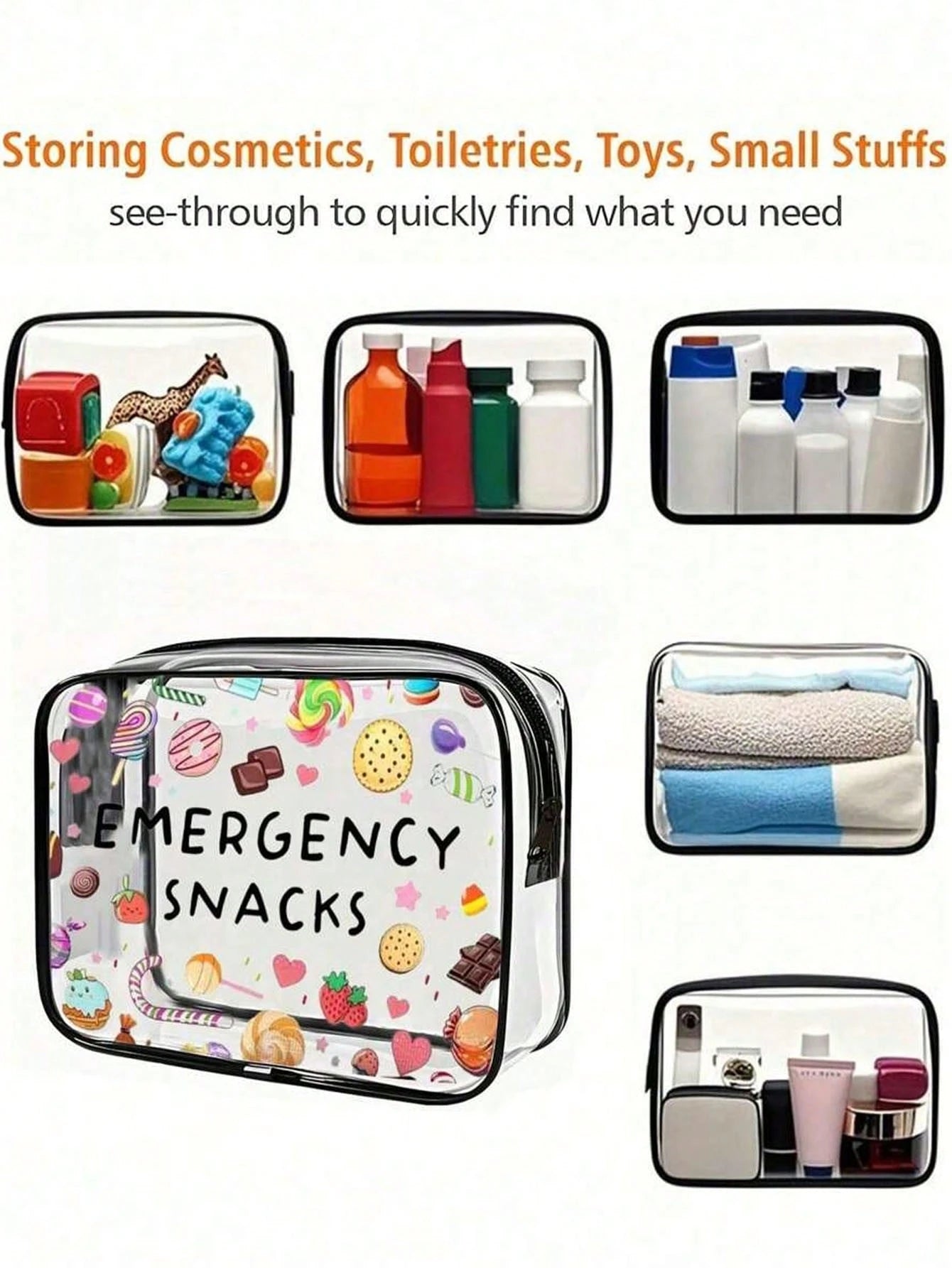 High-Quality PVC Zipper Cosmetic Bag, Suitable For Girls- Large Capacity, Lightweight Travel Organizer Pouch, Easy To Wipe Clean And Non-Fading, Suitable For Daily Use And Travel, Can Be Used As A To