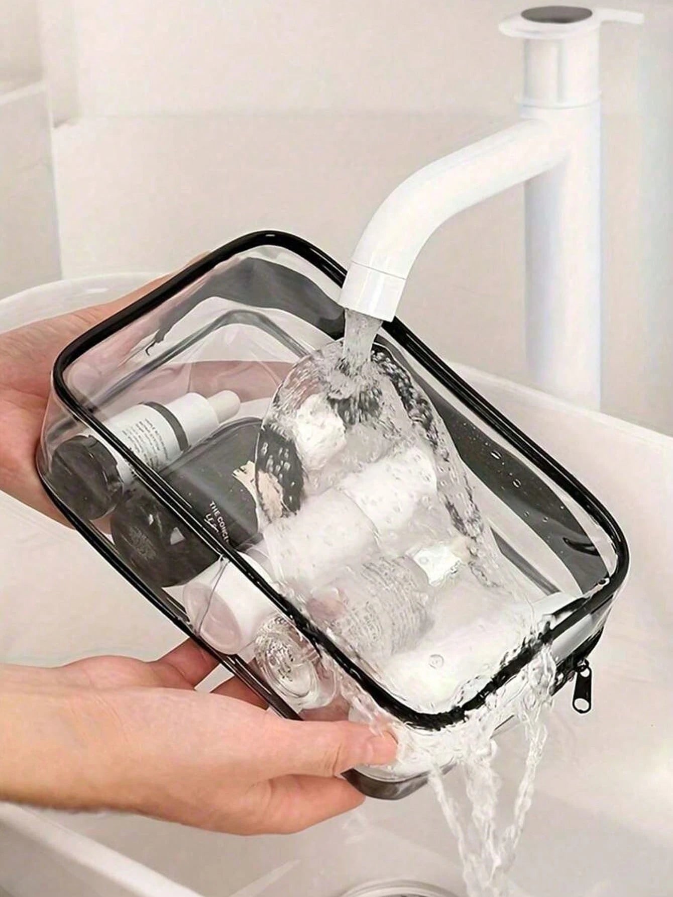 High-Quality PVC Zipper Cosmetic Bag, Suitable For Girls- Large Capacity, Lightweight Travel Organizer Pouch, Easy To Wipe Clean And Non-Fading, Suitable For Daily Use And Travel, Can Be Used As A To